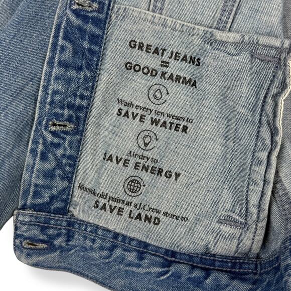 J. CREW light blue wash fitted denim jacket - Picture 14 of 16